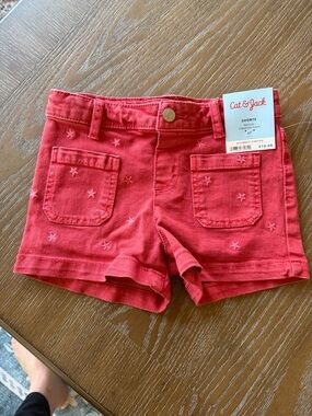 Cat & Jack Red Star-Print Girls' Shorts